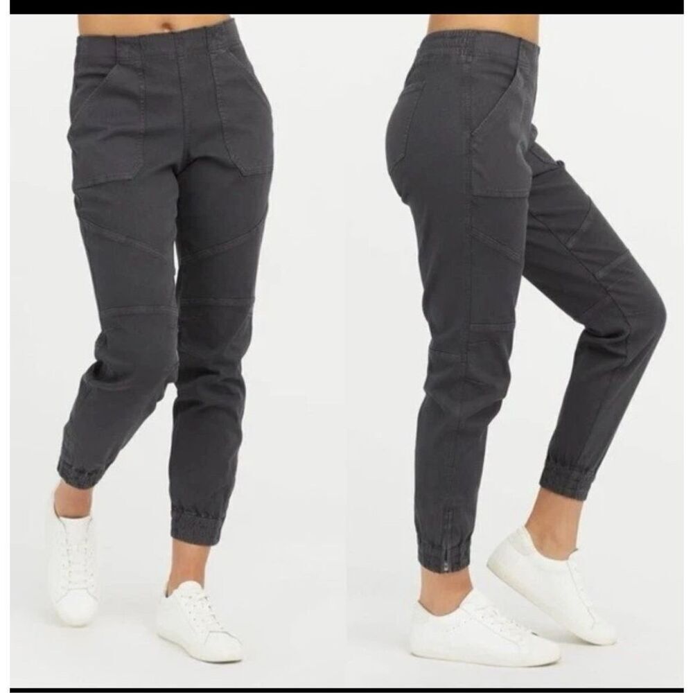 Spanx stretch twill cargo jogger pants M